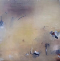 Just the Beginning I di Lily Harrington, piccolo quadro astratto neutro su tela