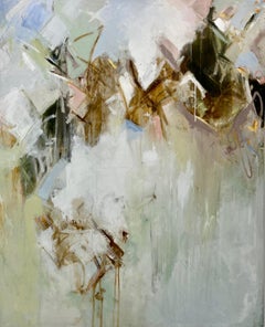 Last Days of Summer by Lily Harrington, Large Abstract Painting on Canvas, pink