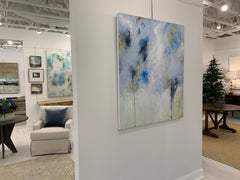 On the Coast by Lily Harrington, Large Vertical Abstract Painting on Canvas