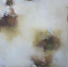 Peeking Through di Lily Harrington, grande quadro astratto neutro su tela