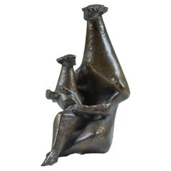 Lily Landis Bronze Woman and Child Sculpture