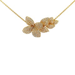 Lily Leaves Diamond Necklace