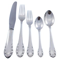 Ensemble de couverts en argent sterling Lily of the Valley de Georg Jensen, 30 pièces XL