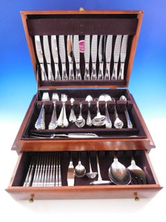 Lily of the Valley by Georg Jensen Sterling Silver Flatware Set Service 110 Pcs