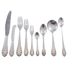 Lily of the Valley by Georg Jensen Sterling Silver Flatware Set Service 116 Pcs