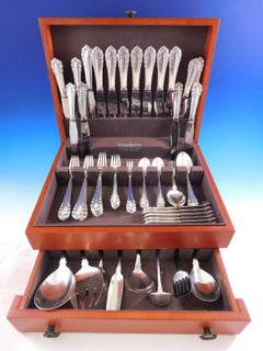 Juego de Cubiertos de Plata de Ley Lirio del Valle de Georg Jensen Servicio 81 piezas