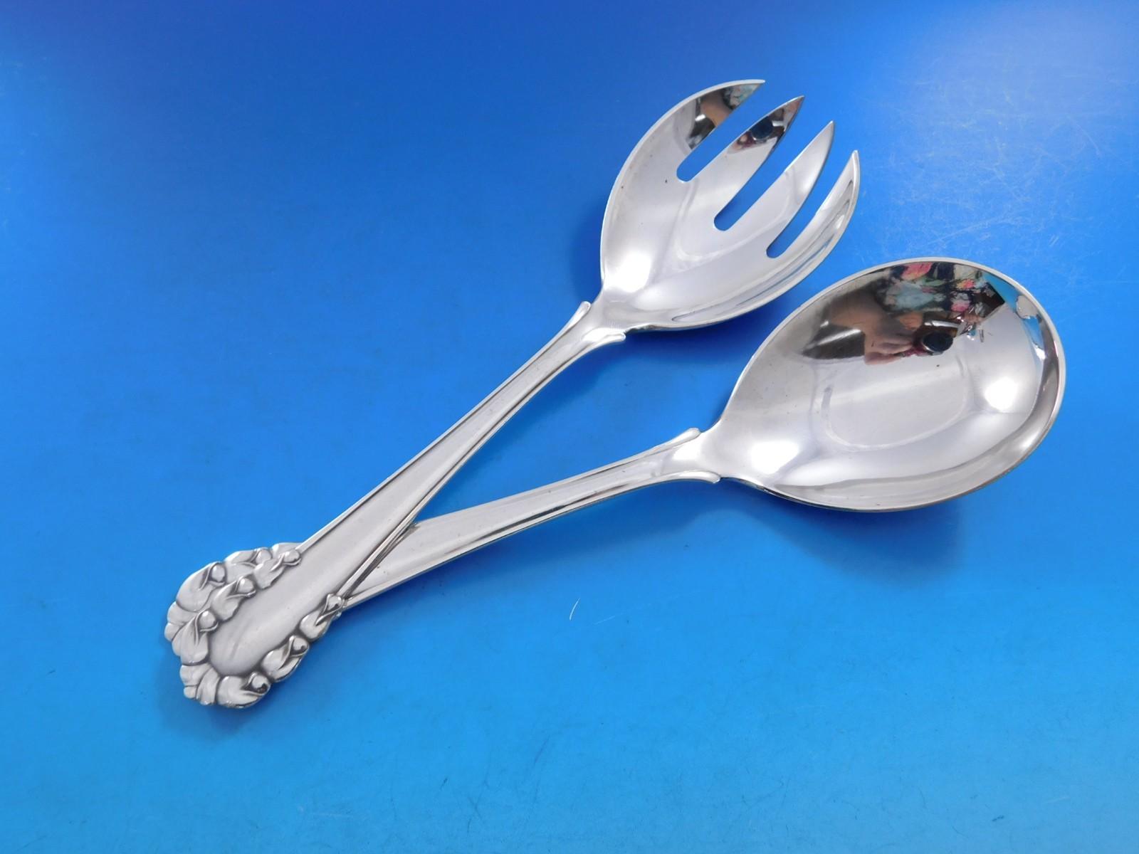 Lily of the Valley by Georg Jensen Sterling Silver Flatware Set Service 82 pcs For Sale 1