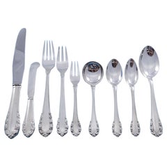 Lily of the Valley by Georg Jensen Sterling Silver Flatware Set Service 82 pcs