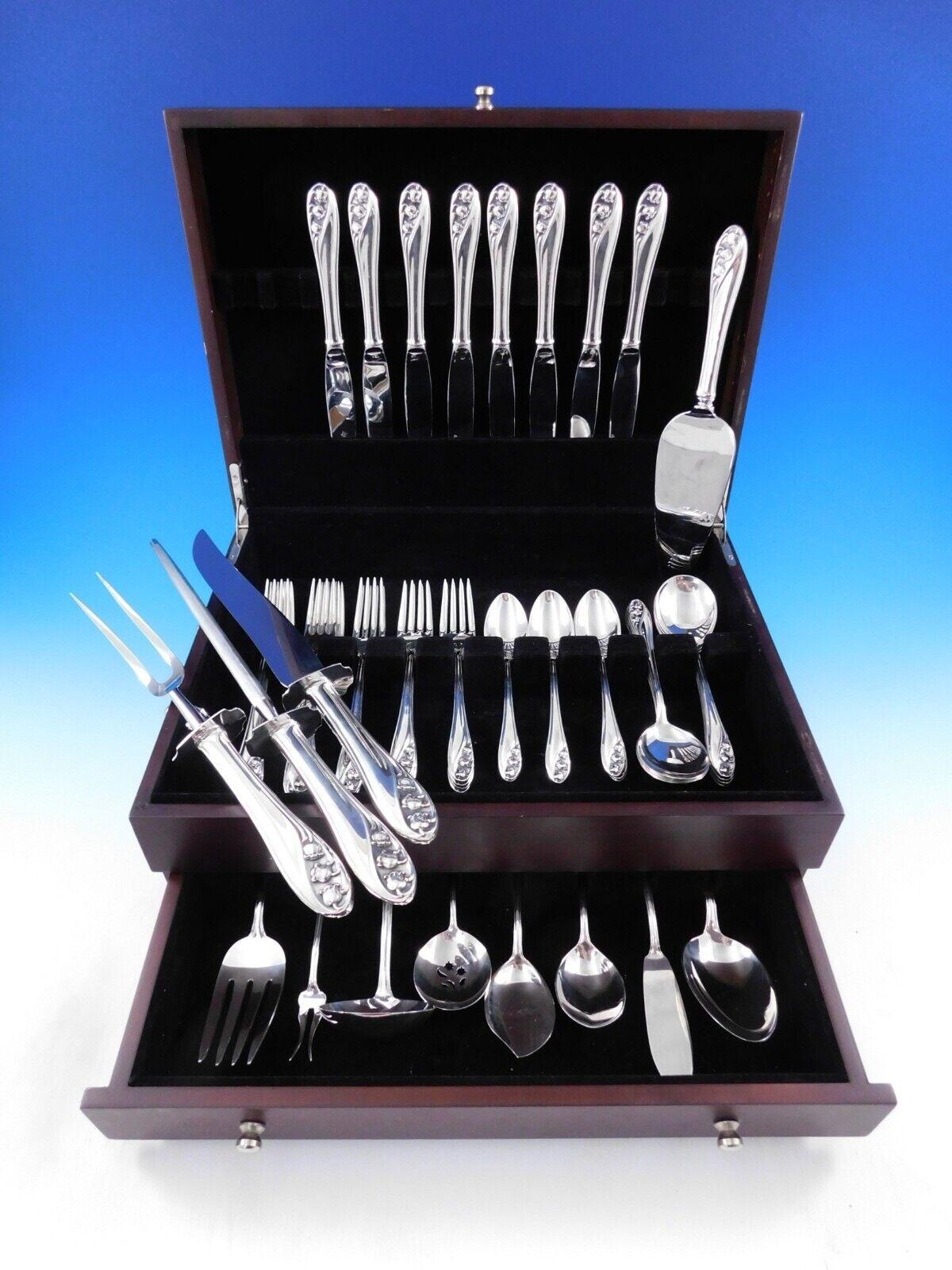 Set di posate in argento Sterling Lily of the Valley by Gorham 8 Servizio 52 pezzi in vendita 6