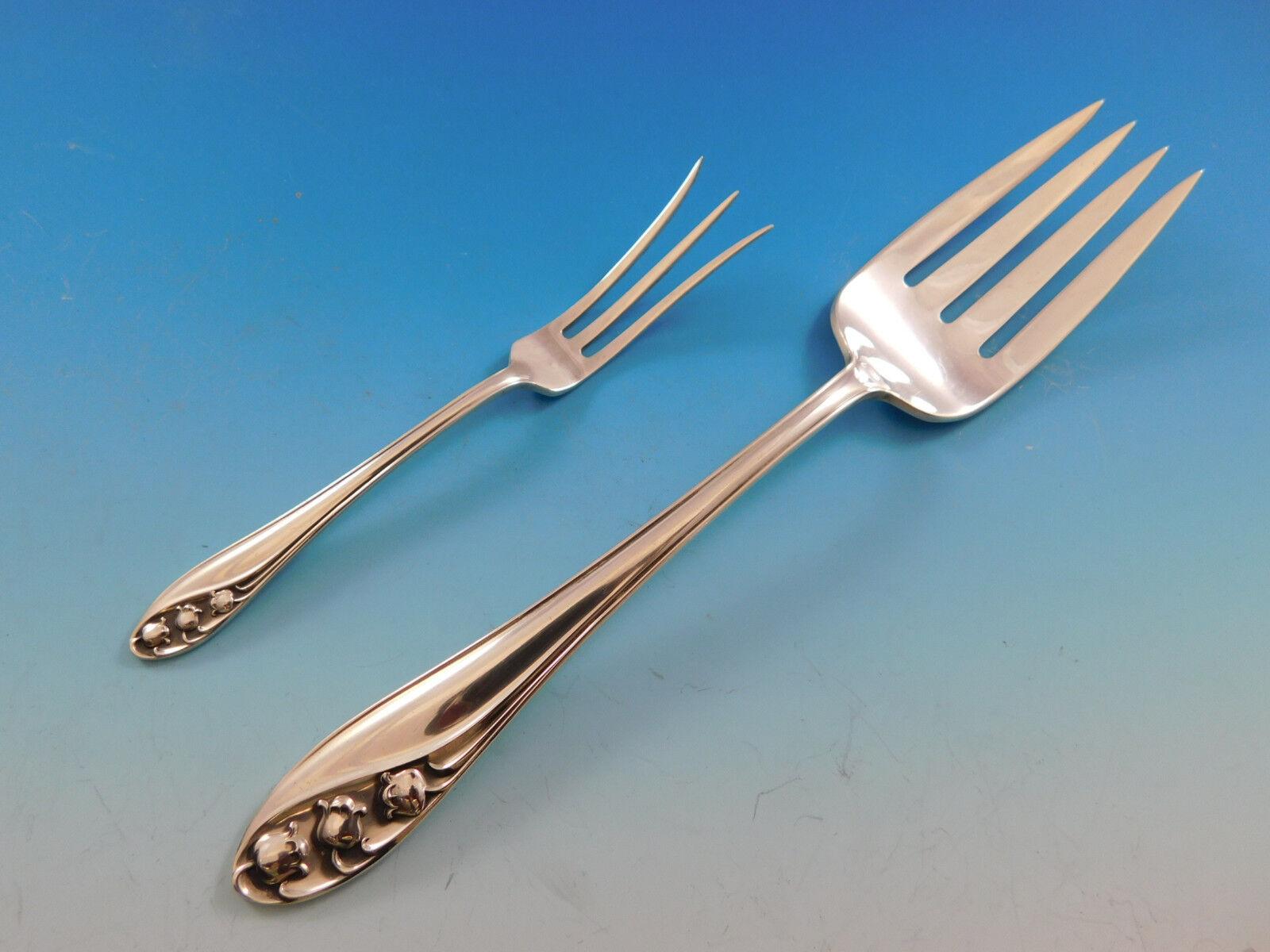 Set di posate in argento Sterling Lily of the Valley by Gorham per 8 persone 38 pezzi In condizioni ottime in vendita a Big Bend, WI