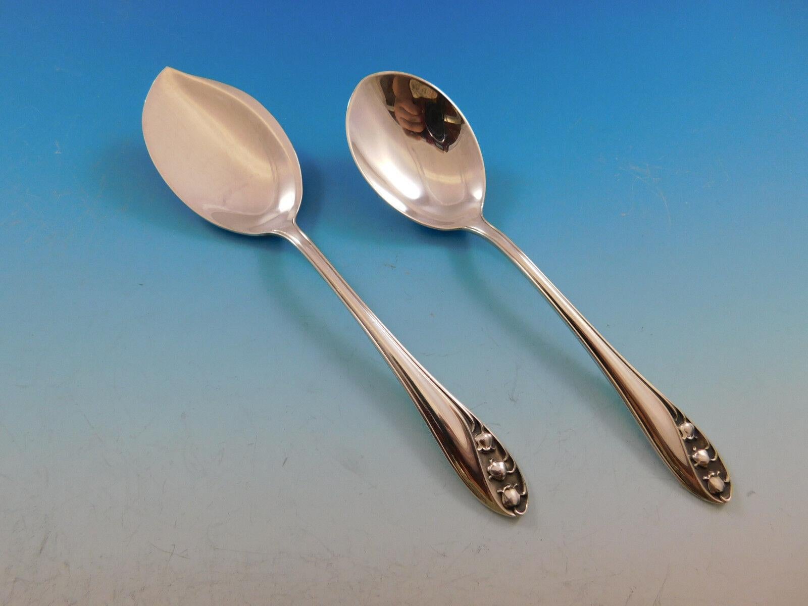 Metà XX secolo Set di posate in argento Sterling Lily of the Valley by Gorham per 8 persone 38 pezzi in vendita