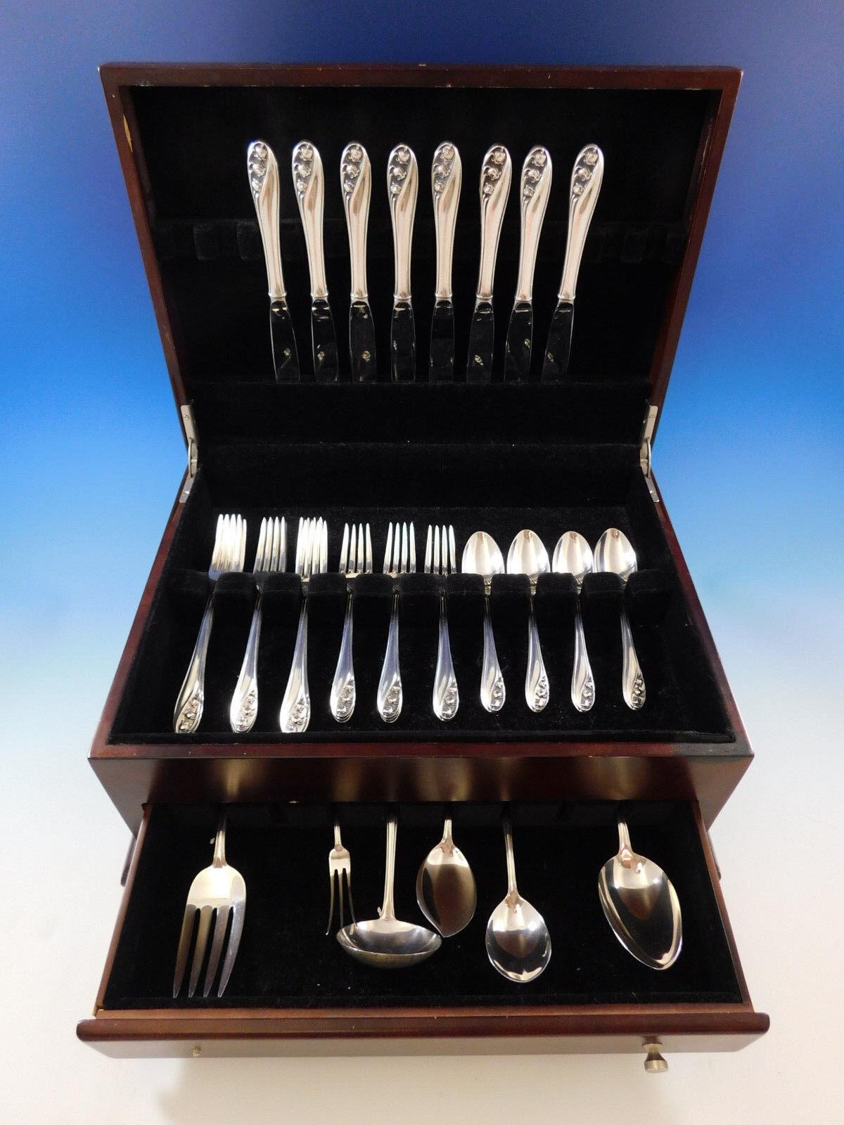 Set di posate in argento Sterling Lily of the Valley by Gorham per 8 persone 38 pezzi in vendita 3
