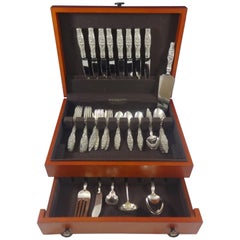 Lily of the Valley by Whiting Sterling Silver Flatware Set for 8 Service 48 Pcs