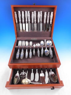 Maiglöckchen von Whiting Sterling Silber Besteckset Service 120 Stück Abendessen