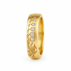 Lily of the valley silver, gold ring