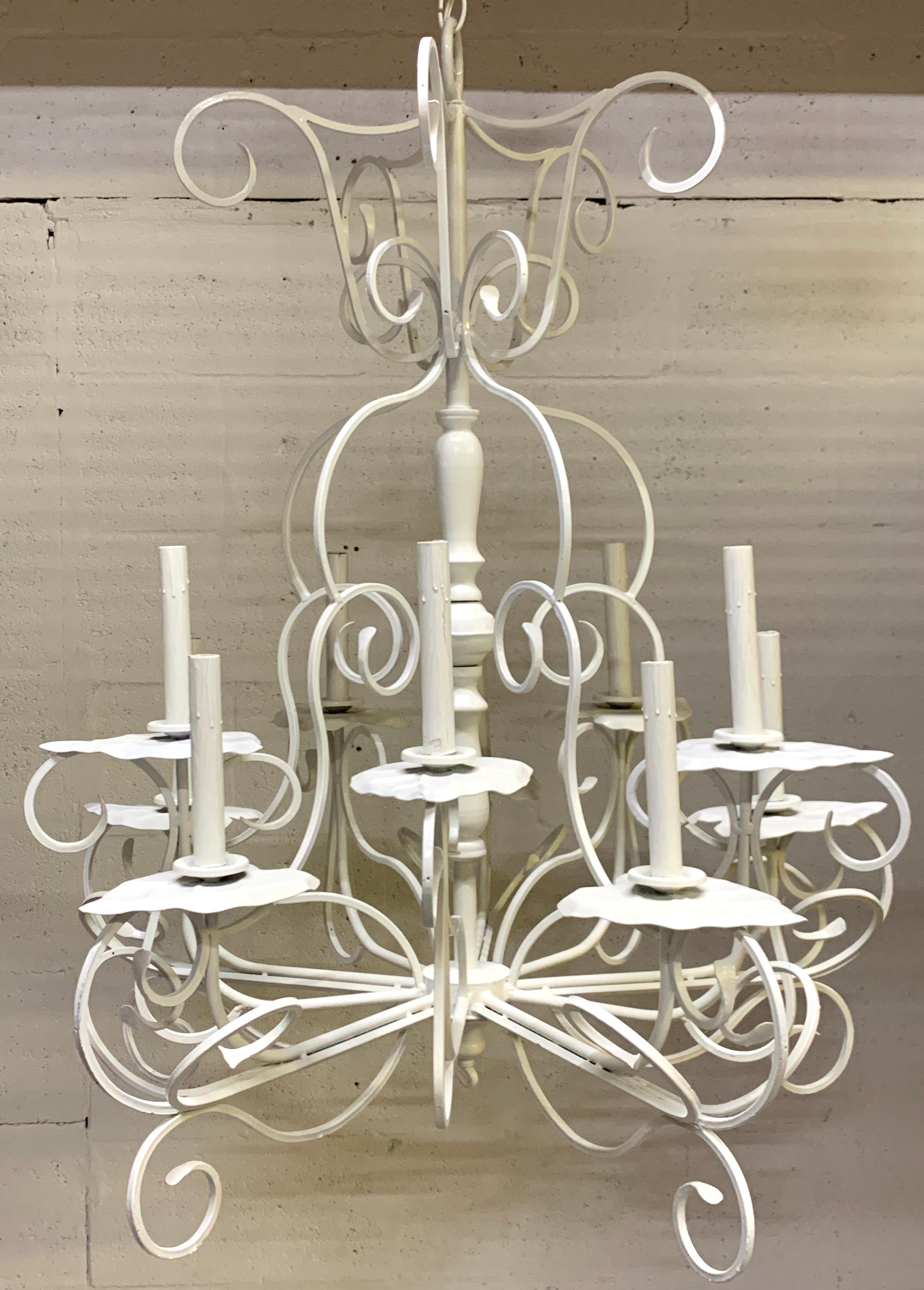 American Lily Pad Chandelier, in the Style of Salterni For Sale
