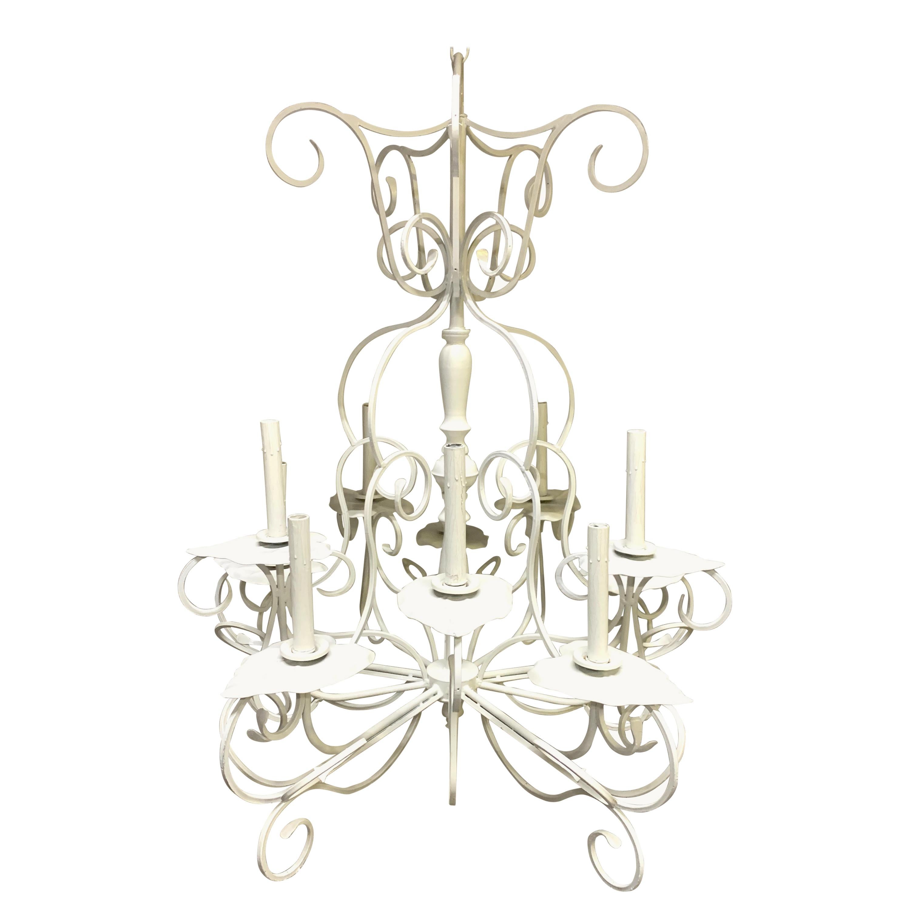 Lily Pad Chandelier, in the Style of Salterni For Sale
