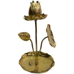 Vintage Lily Pad Table Sculpture/Lamp by Feldman