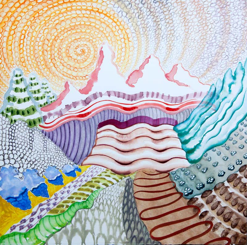 Lily Prince - American Beauty, 25, surreal landscape painting on paper ...
