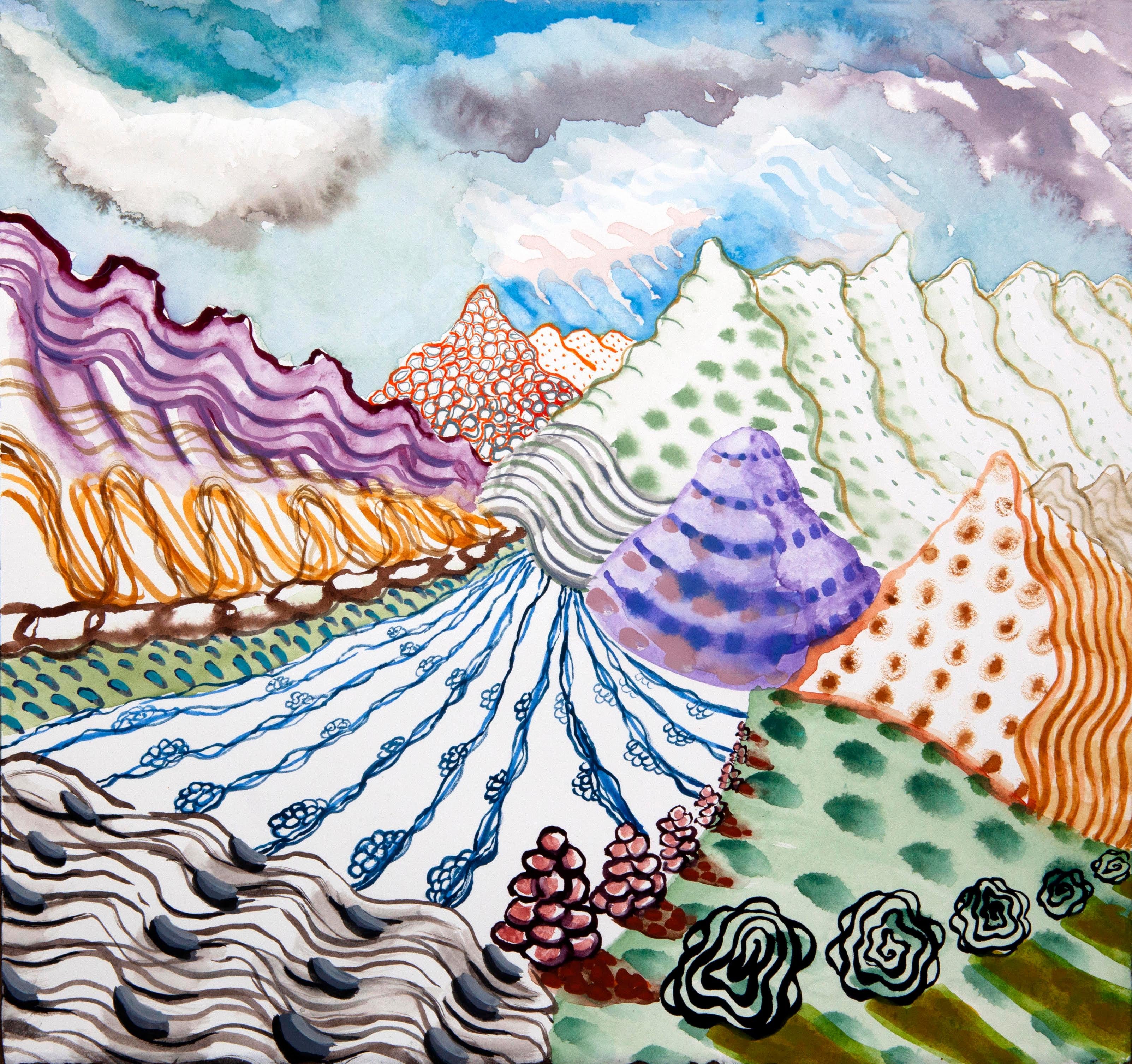Lily Prince Landscape Painting - Arles, 4, Rhythmic, Plein Air Landscapes