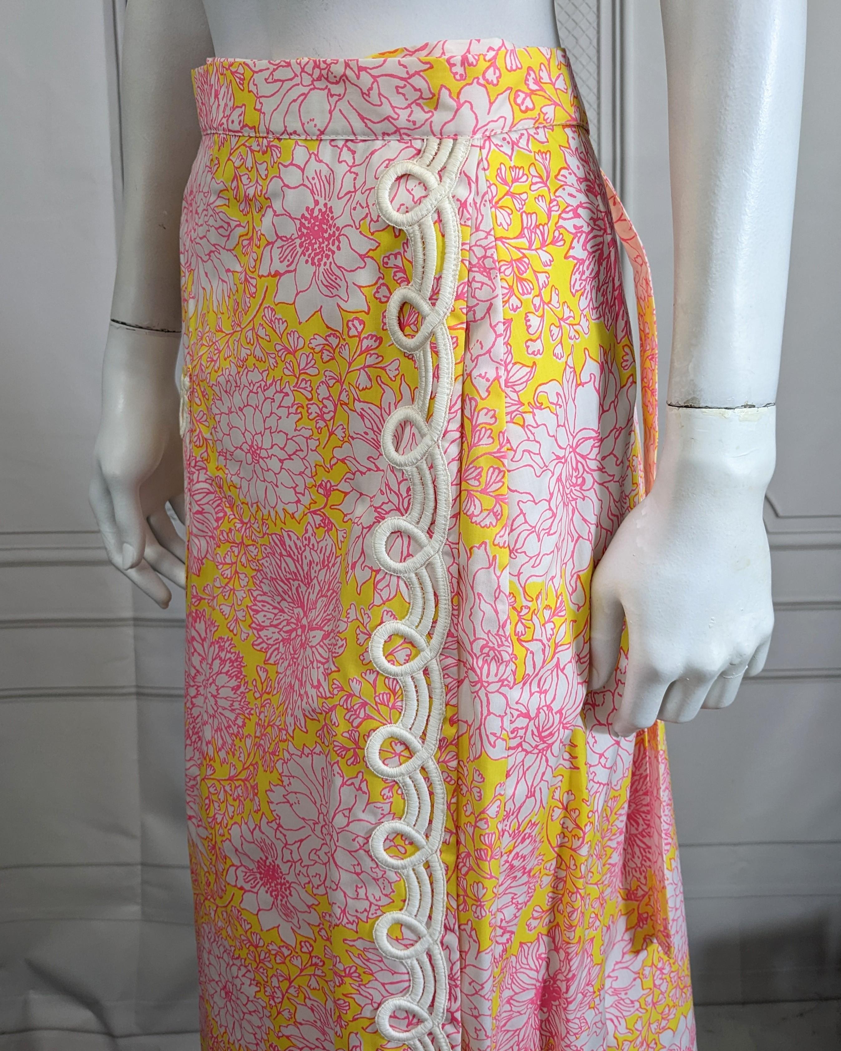 Lily Pulitzer Soutache Trimmed Wrap Skirt For Sale 2