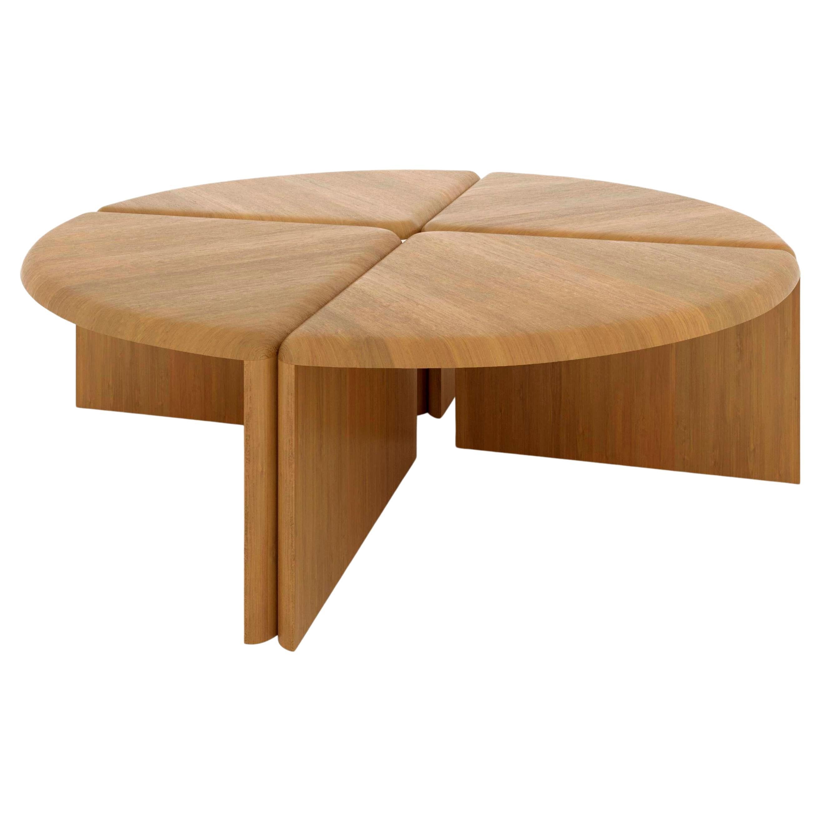 Lily Round Coffee Table in Solid Natural French Oak by Fred&Juul