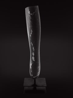 Lily Table Lamp by Kreoo in Nero Marquina Marble, Post-Modern Design