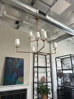 Lampadario con steli di giglio in oro invecchiato