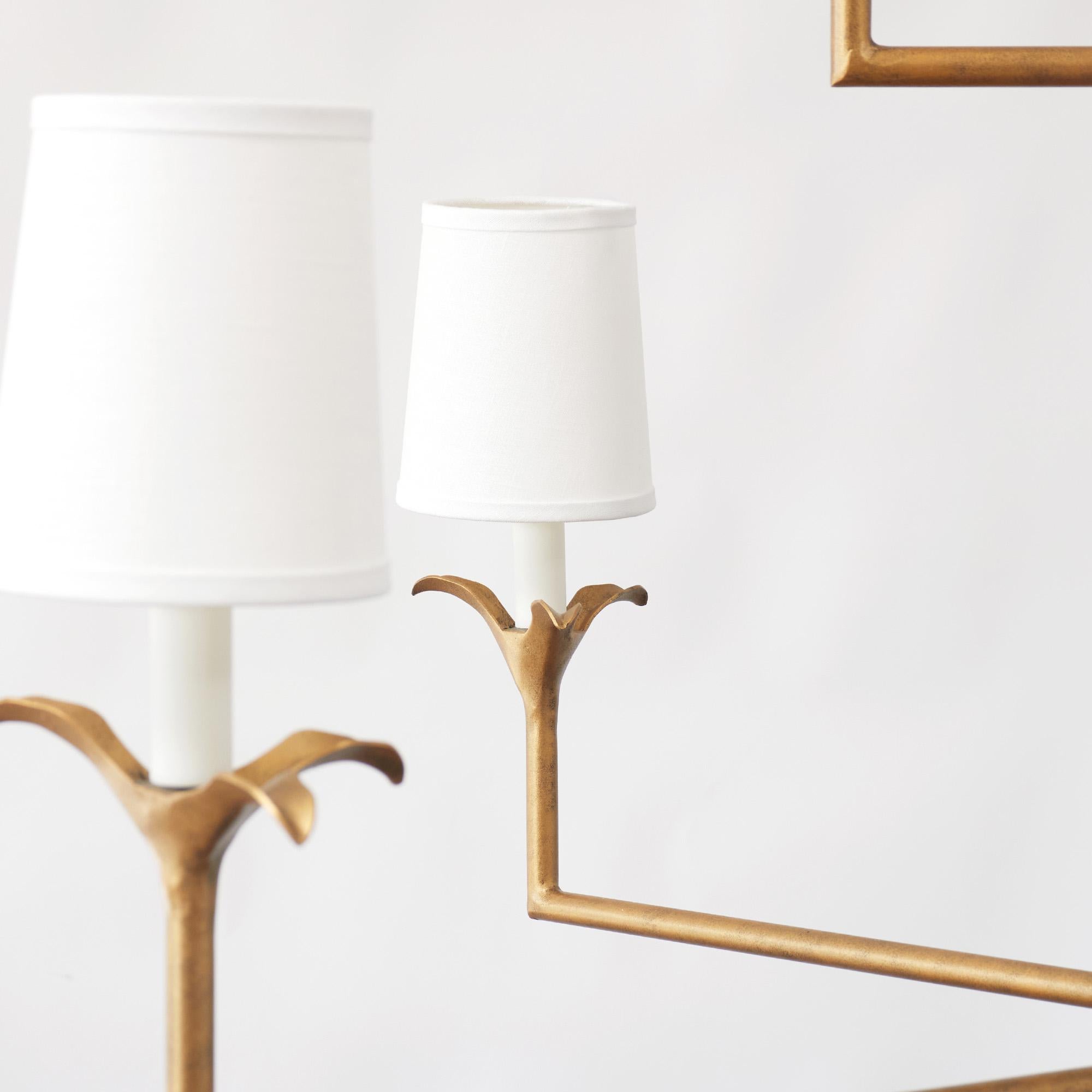Lampadario Lily Stems in argento invecchiato In condizioni Nuovo in vendita a Dallas, TX