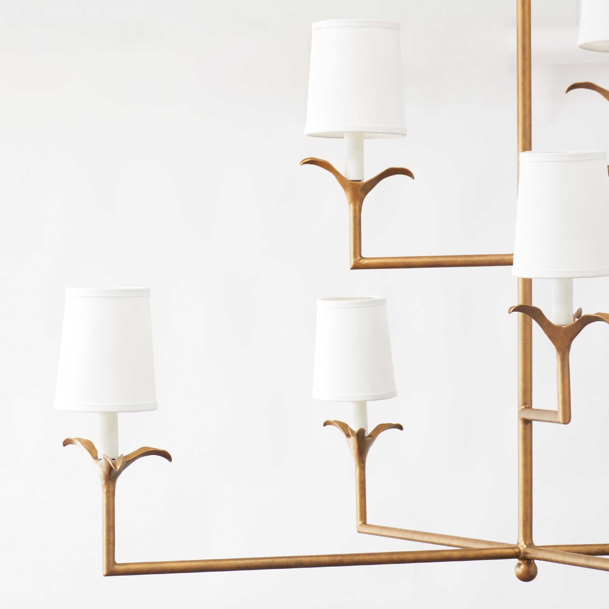 Fer Lustre Lily Stem en tabac en vente