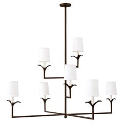 Lily Stems Chandelier in Warm Black