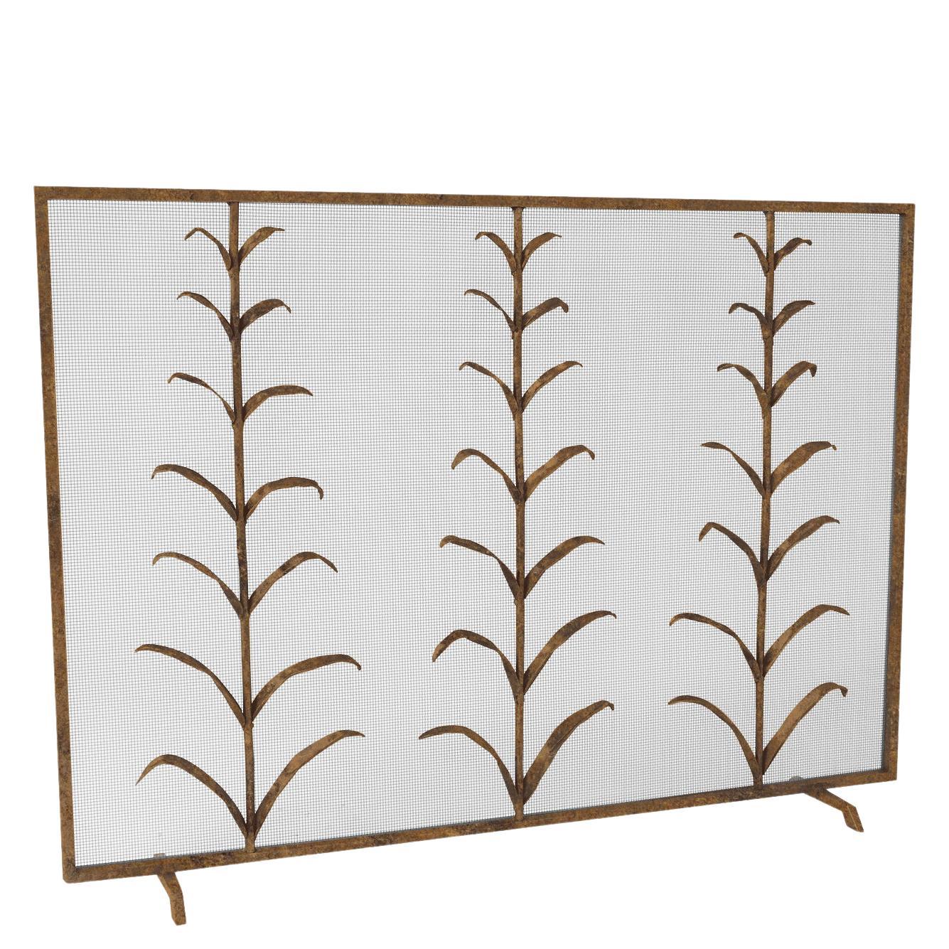 Lily Stems Fireplace Screen in Tobacco For Sale