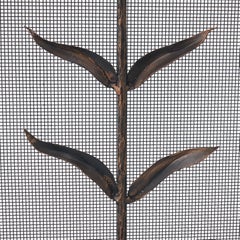 Lily Stems Fireplace Screen Warm Black