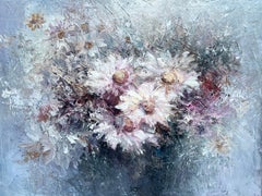 Camomile Cluster, Original oil Painting, Ready to Hang, Framed