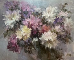 Chrysanthemums, Original oil Painting, Ready to Hang