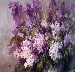 Purple Lilacs, Original oil Painting, Ready to Hang