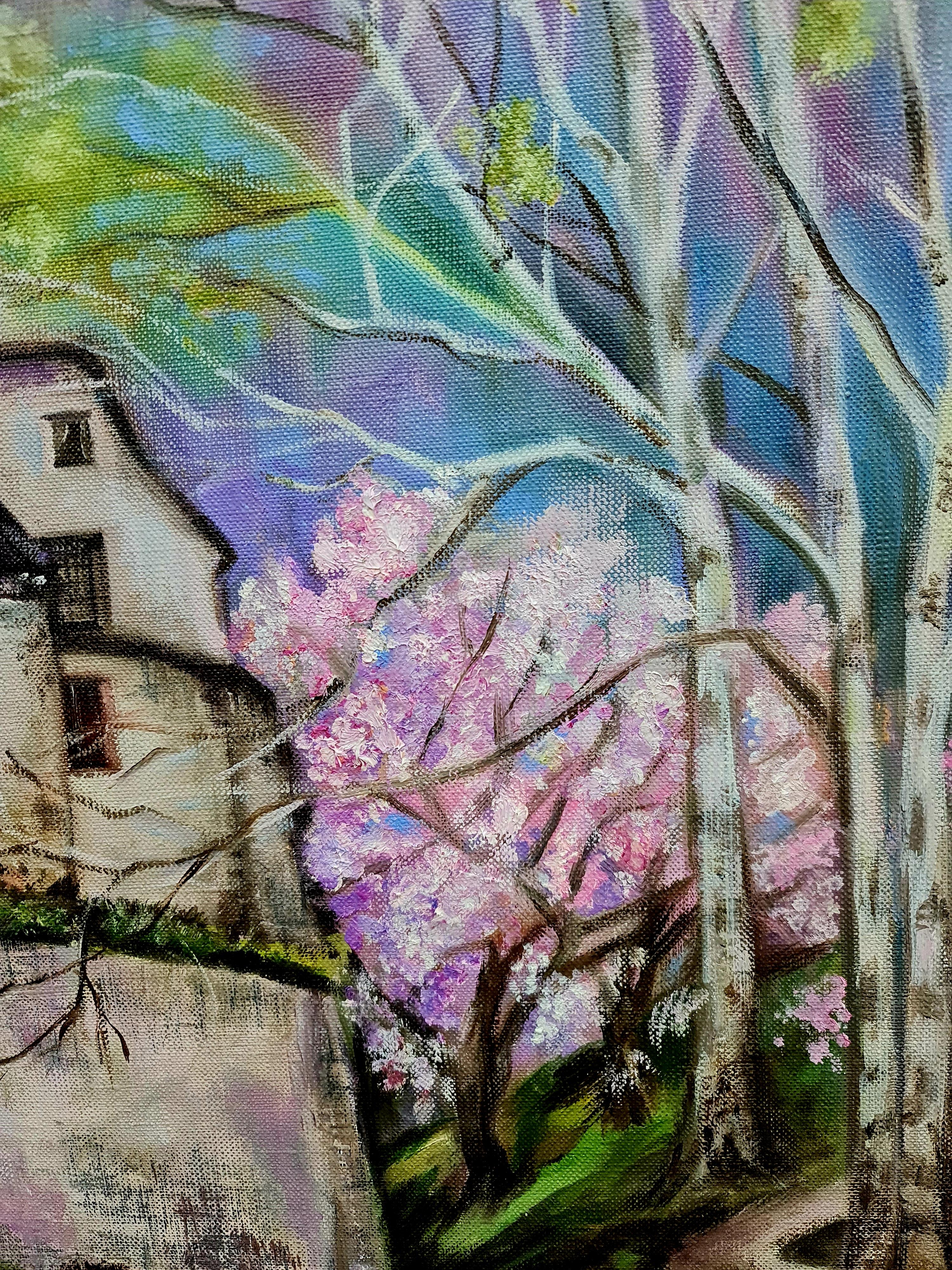 Una casa en el bosque. Paisaje 