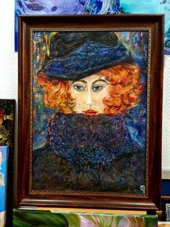 Portrait "Une nuit à Paris" dans la technique de l'auteur de Volsky Lily.