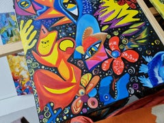 Across the Universe. The Beatles 1970. Original oil abstraction by Volskya Lilya