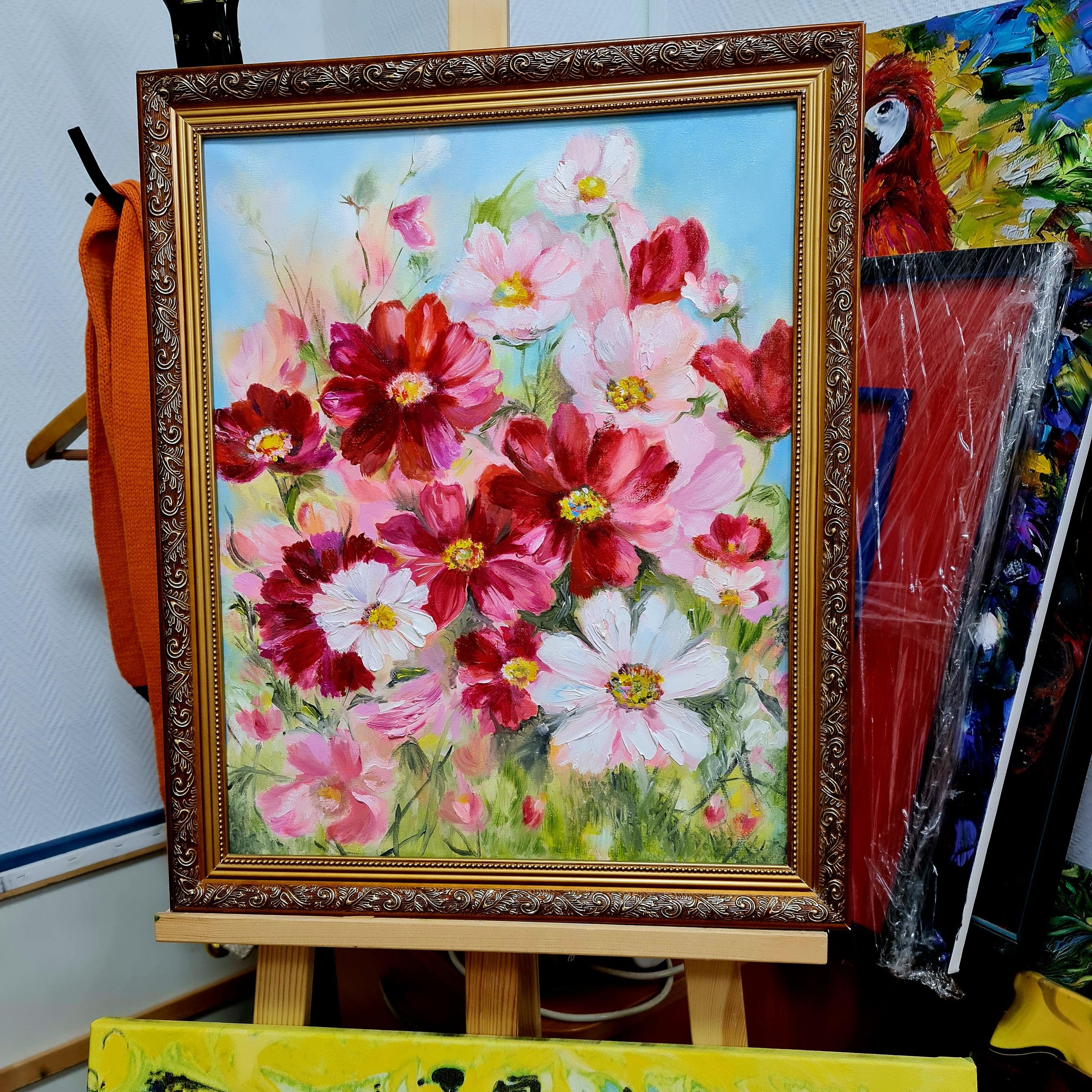 Beautiful Spring Flowers Of My Garden. Original Oil Painting by Lilya Volskaya For Sale 1