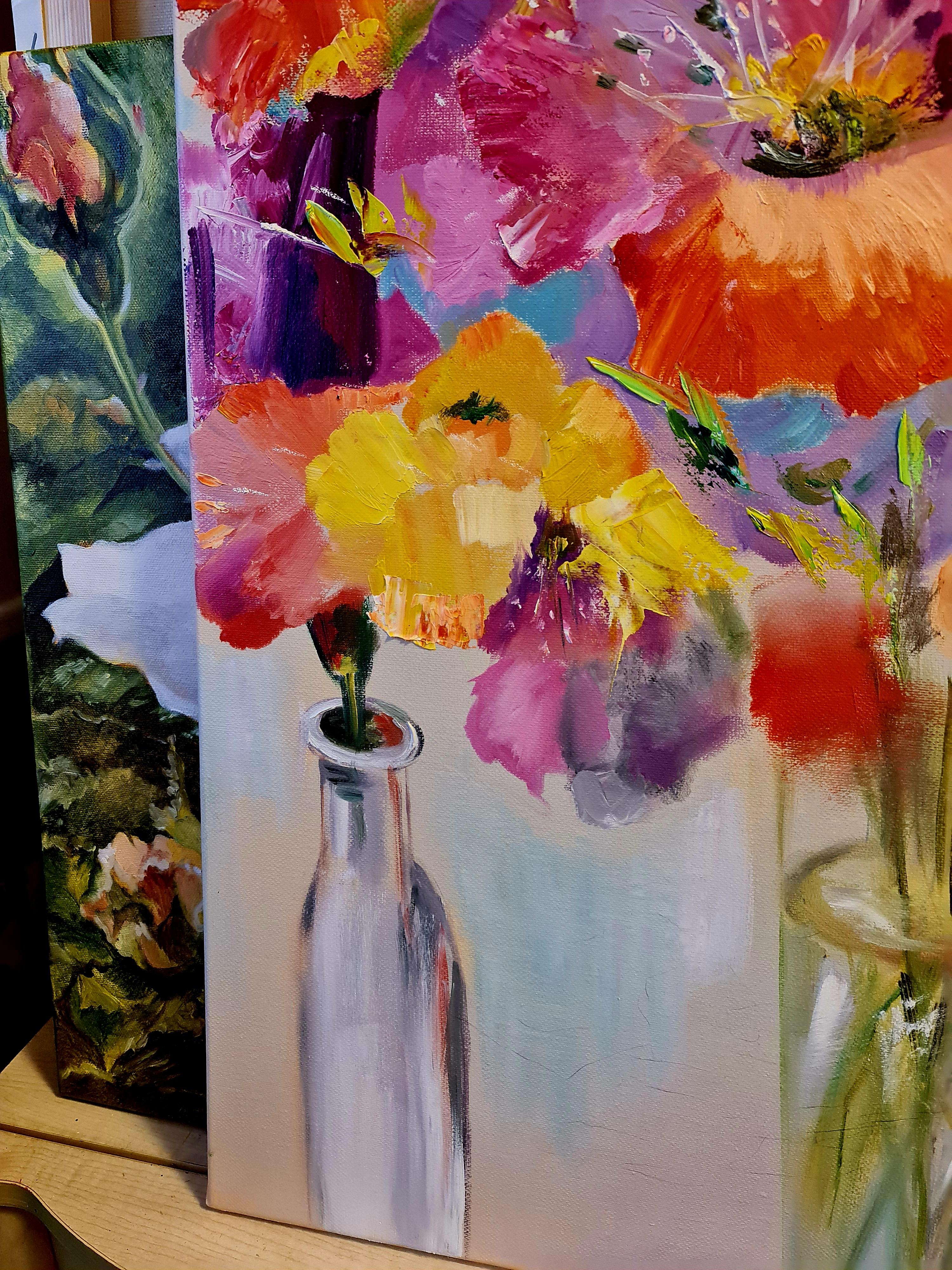 „Farbdestillation“. abstraktes Blumenstillleben der Volsky-Lilie. im Angebot 2