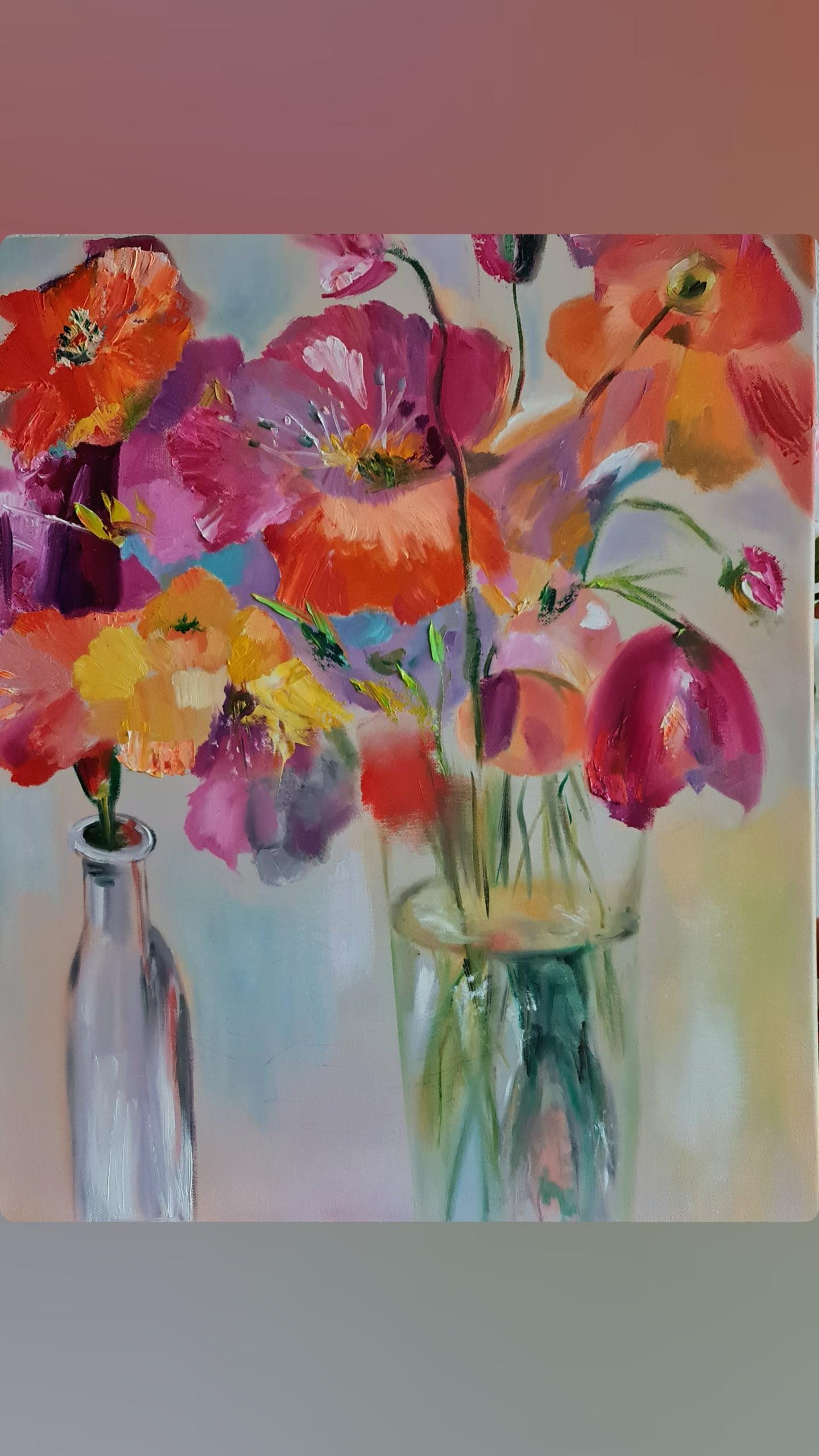 „Farbdestillation“. abstraktes Blumenstillleben der Volsky-Lilie. im Angebot 4