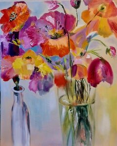 "Color destillation". abstract floral still life of the Volsky Lily.