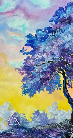 „Evening in purple.“ Ölgemälde von Liliya Volskaya, Original