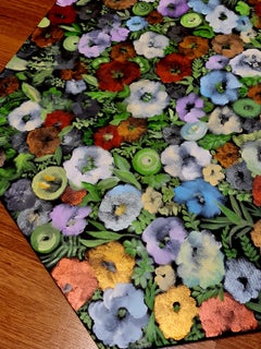 Panneau floral sur toile avec huile de Volskya Lilya