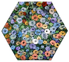 Pannello di fiori "paesaggio su tela con olio di Volskya Lilya