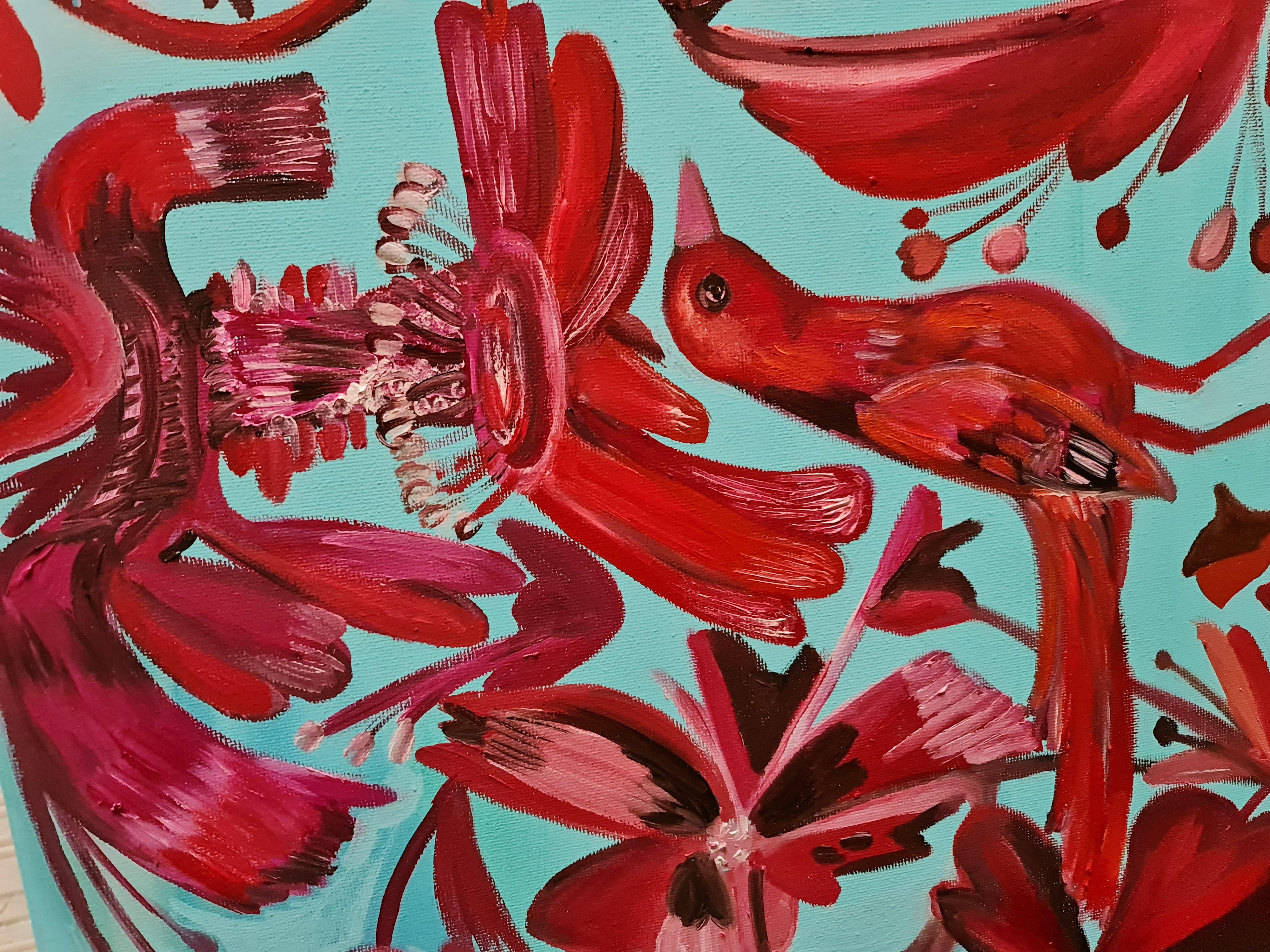 De la vie des oiseaux - Réalisme américain Painting par Lilya Volskaya