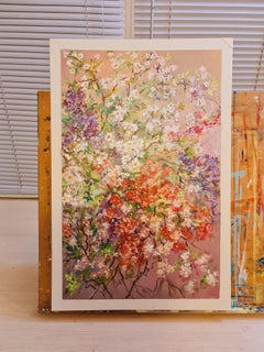 Landschaft „Reise in die Zärtlichkeit“ mit Sommerblumen von Liliya Volskayaa.