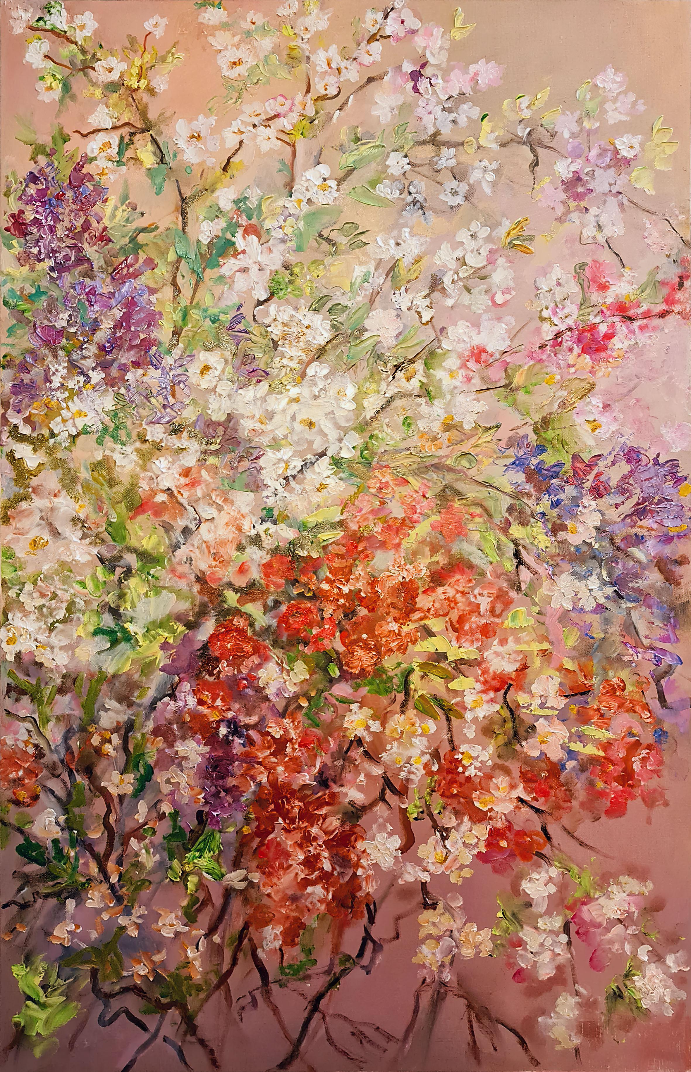 Paysage « Voyage vers la tendresse » avec des fleurs d'été, de Liliya Volskayaa.
