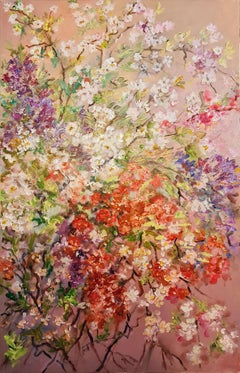 Landschaft „Reise in die Zärtlichkeit“ mit Sommerblumen von Liliya Volskayaa.
